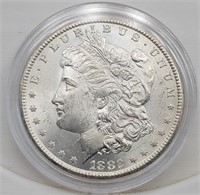 1882-CC Morgan Silver Dollar - AU