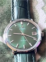 Beautiful Vintage Omega DeVille Green watch dial