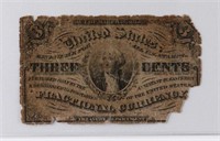 1863 US SMALL FRACTIONAL CURRENCY BANK NOTE