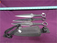 Set of Three Throwing knives