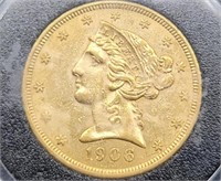 1906 $5 US Gold Coin BU