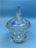 Footed Glass Candy Dish with Lid