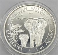 2015 Somalia African Elephant 1 oz Silver 100 ...