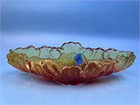 Vintage Amberina Glass Dish