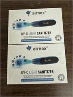 Lot of 2 Airnex UV-C LIGHT SANITIZERS PORTABLE