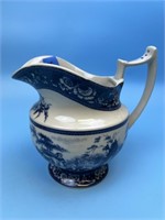 English Country Blue & White Pitcher