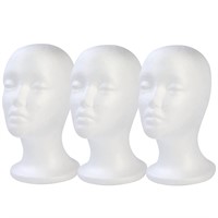 $24  3 Pcs Foam Wig Head  Styrofoam Mannequin Stan