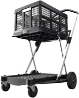 $269  CLAX Collapsible Cart - Mobile Trolley  Blac