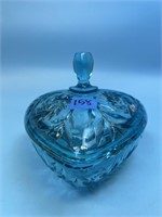 Vintage Blue Glass Candy Dish