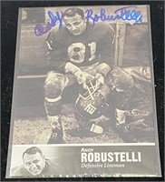 1997 Andy Robustelli signed football card