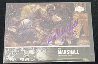 1997 Jim Marshall Signed Football Card