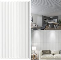$115  Art3d 12pk 2x4ft White Ceiling Tiles  Slat