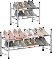 $22  TZAMLI 2-Tier Shoe Rack  Adjustable (Small)