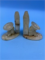 Vintage Onyx Stone Bookends