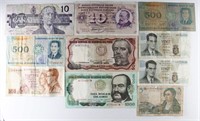(10) x FOREIGN BANK NOTES