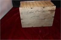 HINGED JEWELRY BOX W/ETHEL BAILY ON BOTTOM