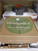 WeeSprout Silicone Divided Plates-Ser of 3