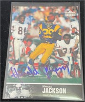 1997 Harold Jackson Signed Football Card