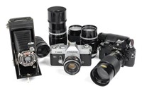 Lot of Vintage Cameras and Lenses.