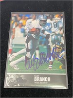 1997 Cliff Branch Signed Football Card