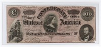 1864 $100 CONFEDERATE STATES OF AMERICA BANK NOTE