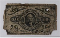1863 US SMALL FRACTIONAL CURRENCY BANK NOTE
