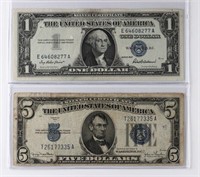 (2) x ANTIQUE US BANK NOTES