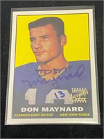 1998 Don Maynard signed Football Card
