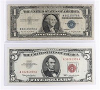 (2) x ANTIQUE US BANK NOTES