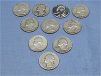 Ten Silver Quarters 90% Silver