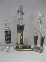 Three Various Trophies Tallest 20"