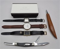Men's Quartz Watches, Buck 303C Pocket Knife