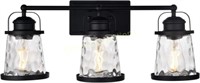 Lucidce Bathroom Vanity Lights Black 3-Light