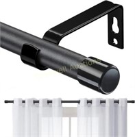28-48 Inch Black Curtain Rods  Size: 23-52 Inch