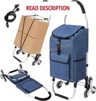 Foldable Shop Cart  Tri-Wheel  Blue 1_Blue