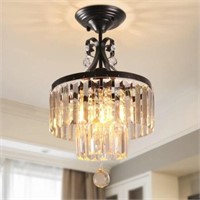 2-Tier Crystal Chandelier  Ceiling Light (E26)