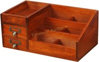 Wooden Box Shelf Drawer  Nightstand Organizer