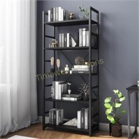 VERMESS 5-Tier Bookshelf  24*11.8*63in  Black