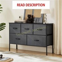 5-Drawer Dresser  Dark Grey Storage Unit