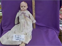 Antique 1930's Paper Mache doll cloth body
