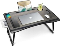 Amaredom Laptop Bed Tray w/ Storage  Black