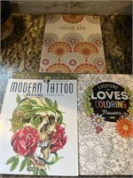 Tattoo and Adult coloring books