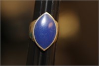 Men's Sterling and Lapis Ring