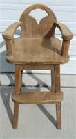 28" Vintage Solid Wood High Chair
