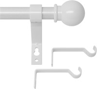 $9  28-48 White Curtain Rods with Brackets  Metal