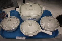 4PC COLLECTION OF CORNING WARE W LIDS