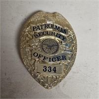 Patrolman Security Officer Badge 334