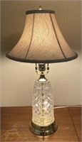 Brass & Glass Two Way Table Lamp