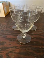 Libbey Interlude Stemware:  5 stemmed wine glasses