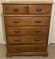 Vintage Chest Of Drawers w/Wheels On Back Side